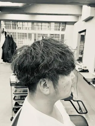 ショート パーマ メンズ 池袋メンズパーマ フェード純平のヘアスタイル