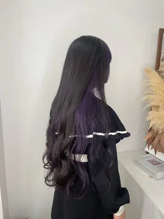 ロング カラー kaho/推しカラー /ブリーチ/エクステのヘアスタイル
