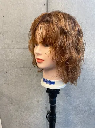 ミディアム パーマ 西大島美容師 渡部仁太のヘアスタイル