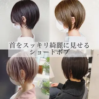 ショート カラー ボブ　ショート 特化 迫田紘史のヘアスタイル