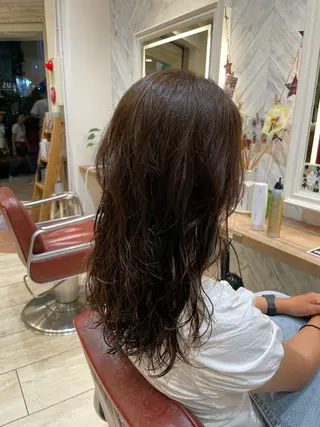 セミロング パーマ ブリーチ超特化美容師 ☯️ルカ✡️💫のヘアスタイル