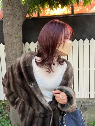 ミディアム カラー eri kinjoのヘアスタイル