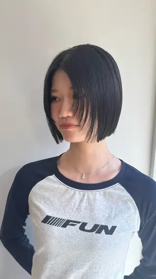 ショート 愛花/久屋大通/ 切りっぱなしボブのヘアスタイル