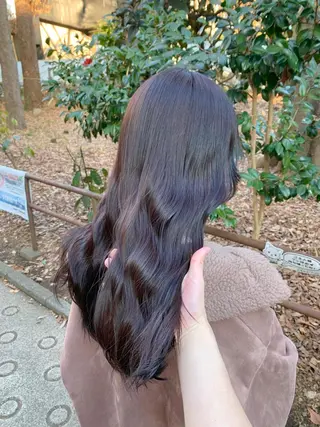 セミロング カラー little 小濱彰太のヘアスタイル