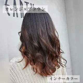 セミロング カラー ブリーチカラー/ 美髪矯正/佐伯 駿のヘアスタイル