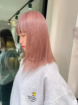 セミロング REINA/ブリーチ /ハイトーン/原宿のヘアスタイル