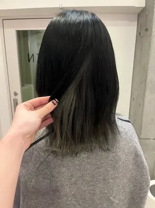 セミロング カラー オリーブカラー/ レイヤー/ ローレンのヘアスタイル