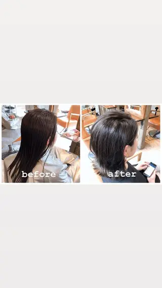 ミディアム カラー 中村 優志のヘアスタイル