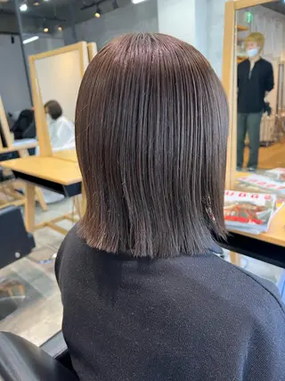 ミディアム カラー 高畑 恵莉 👒 暖色 / 艶髪 🧺のヘアスタイル