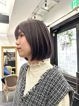 ミディアム カラー ブリーチ/ベージュ /natsumiのヘアスタイル
