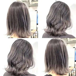 ミディアム カラー 🌙HIZUKI🌙 ハイトーン 艶髪のヘアスタイル