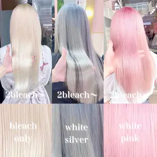 セミロング ❄️💛エクステ ブリーチ❄️yukiのヘアスタイル