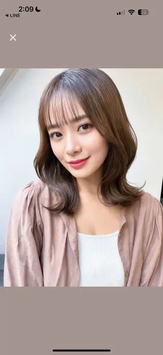 ミディアム センター南　髪質改善 大引　優のヘアスタイル