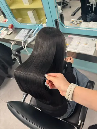 ロング 北新地/縮毛矯正 /あやなのヘアスタイル