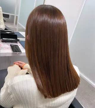 ロング 暖色/オリーブカラー /中村未来🍒🫒のヘアスタイル