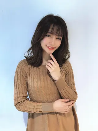 ミディアム カラー なりたいが叶う ながしまじゅんきのヘアスタイル