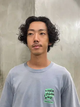 パーマ メンズ メンズカット パーマ[佐橋]のヘアスタイル