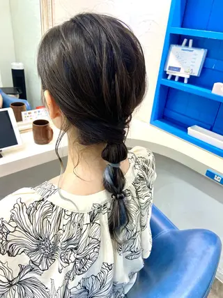 セミロング カラー ヘアアレンジ ♥️ルフ🐒 ミレイ♥️のヘアスタイル