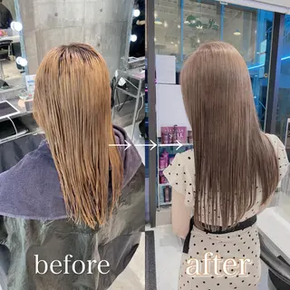 ロング カラー ダブルカラー特化💍 tiam💍韓国ヘアのヘアスタイル