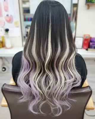 ロング カラー ハイライト/カラー ⭐中村真冬のヘアスタイル