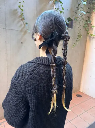 ロング ヘアアレンジ 🎗️【ヘアセット 美眉】吉川玲🎗️のヘアスタイル