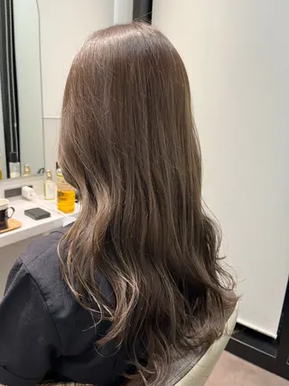 セミロング カラー 藤井 仁紀のヘアスタイル