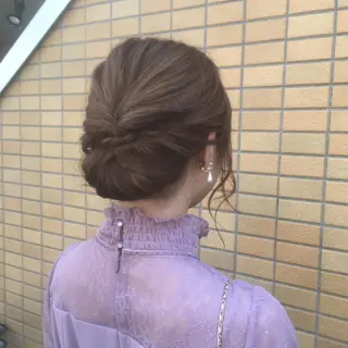 セミロング ヘアアレンジ しのはら まどかのヘアスタイル