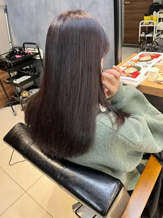 セミロング カラー ヘアアレンジ メンズ ネイル マツエク・マツパ アイブロウ 透明感カラー🤎 ゆりのヘアスタイル