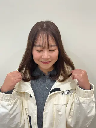ミディアム カラー 透明感カラー🌼 沙奈のヘアスタイル