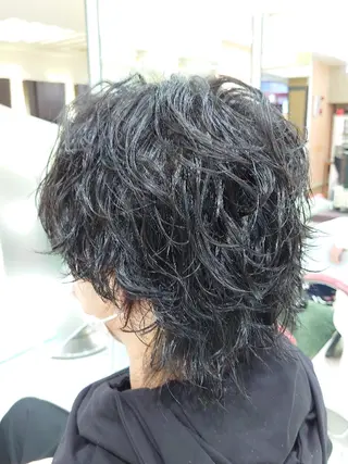 ミディアム パーマ ヘアアレンジ メンズ 🐺デザインウルフ / 一ノ瀬 凌🐺のヘアスタイル