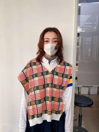 ミディアム パーマ 低ダメージパーマ ケアパーマ/武田明大のヘアスタイル