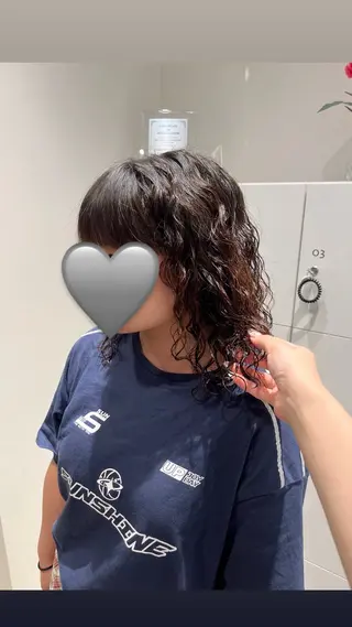 ミディアム パーマ 韓国ヘア🇰🇷/ニ ュアンスパーマ/ヒナのヘアスタイル