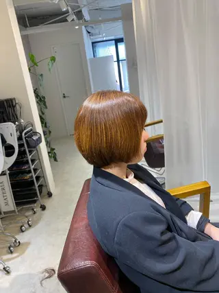 ショート 縮毛矯正とレイヤー カット/杉村凜汰郎のヘアスタイル