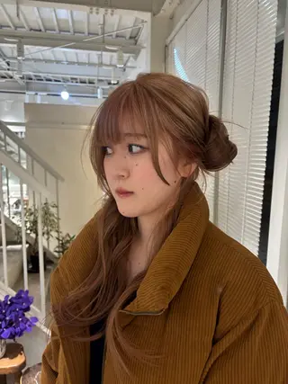ロング カラー ヘアアレンジ 髙木 藍紗のヘアスタイル