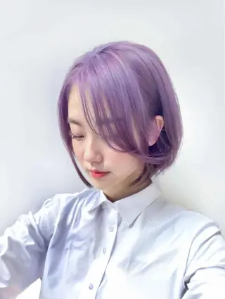 ミディアム 韓国風 レイヤーカットのヘアスタイル