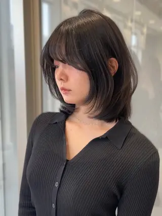 ミディアム レイヤーカット／ ハッシュカット/果恋のヘアスタイル