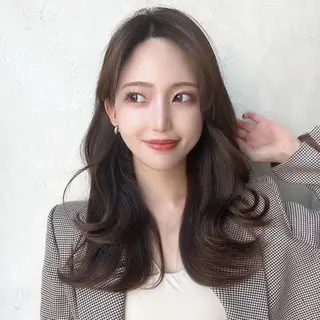 セミロング カラー 顔周り/くびれヘア 韓国ヘア💕風間るなのヘアスタイル