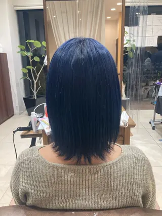ミディアム カラー ハイトーン/寒色系 カラー/Risa🌿のヘアスタイル