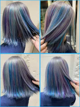 ミディアム カラー エクステ原宿 シンヤのヘアスタイル