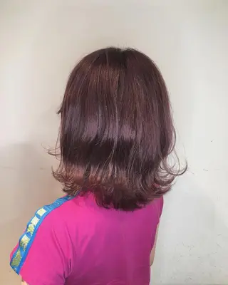 ミディアム カラー ヘアアレンジ 🌿‬ ܸAir 透明感🌱西村知佳のヘアスタイル