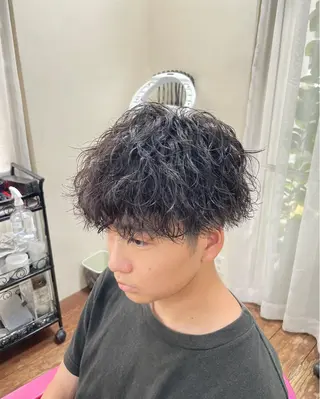 ショート パーマ メンズ 姫路アンメリーアン ダンのヘアスタイル