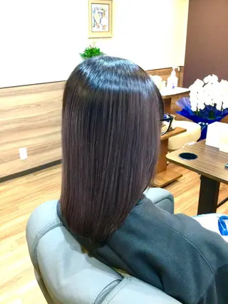 ミディアム Annon プライベートサロンのヘアスタイル