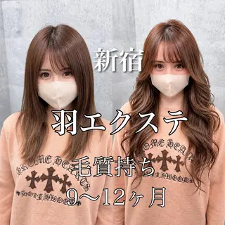 ロング カラー エクステ ダブルカラー新宿のヘアスタイル