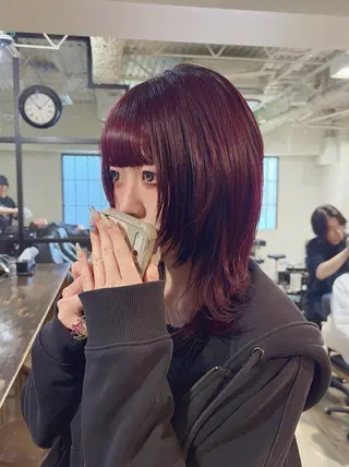 ミディアム カラー 盛れるレイヤー× ウルフMari🪽のヘアスタイル