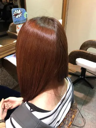 セミロング 縮毛矯正/髪質改善 主税巧一のヘアスタイル