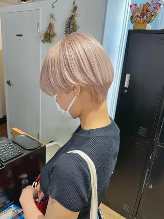 ショート ハイトーンNo.1✨ パーマ✨イマイタツヤのヘアスタイル