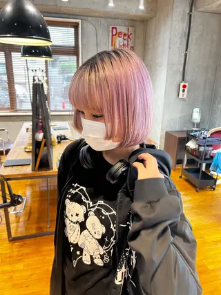 ショート 🌝ぷる艶ハイトーン 柔らかヘア🍅まあやのヘアスタイル