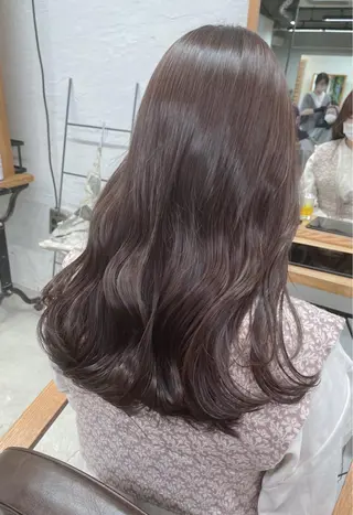 ロング カラー 韓国ヘア/暖色カラー 新美多英のヘアスタイル