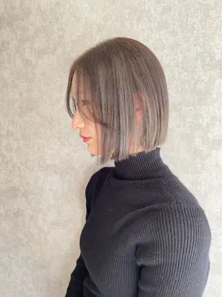 ショート カラー 縮毛矯正ボブ/ 髪質改善/カットのヘアスタイル