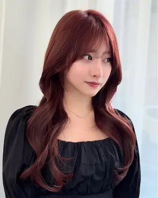 ロング 中顔面短縮 顔まわり新田大翔のヘアスタイル